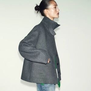 ZARA WOOL BLEND COAT WITH HIGH NECK